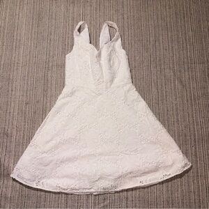 LILLY PULITZER Women's Marla V-Neck Eyelet Dress Size 0 In White